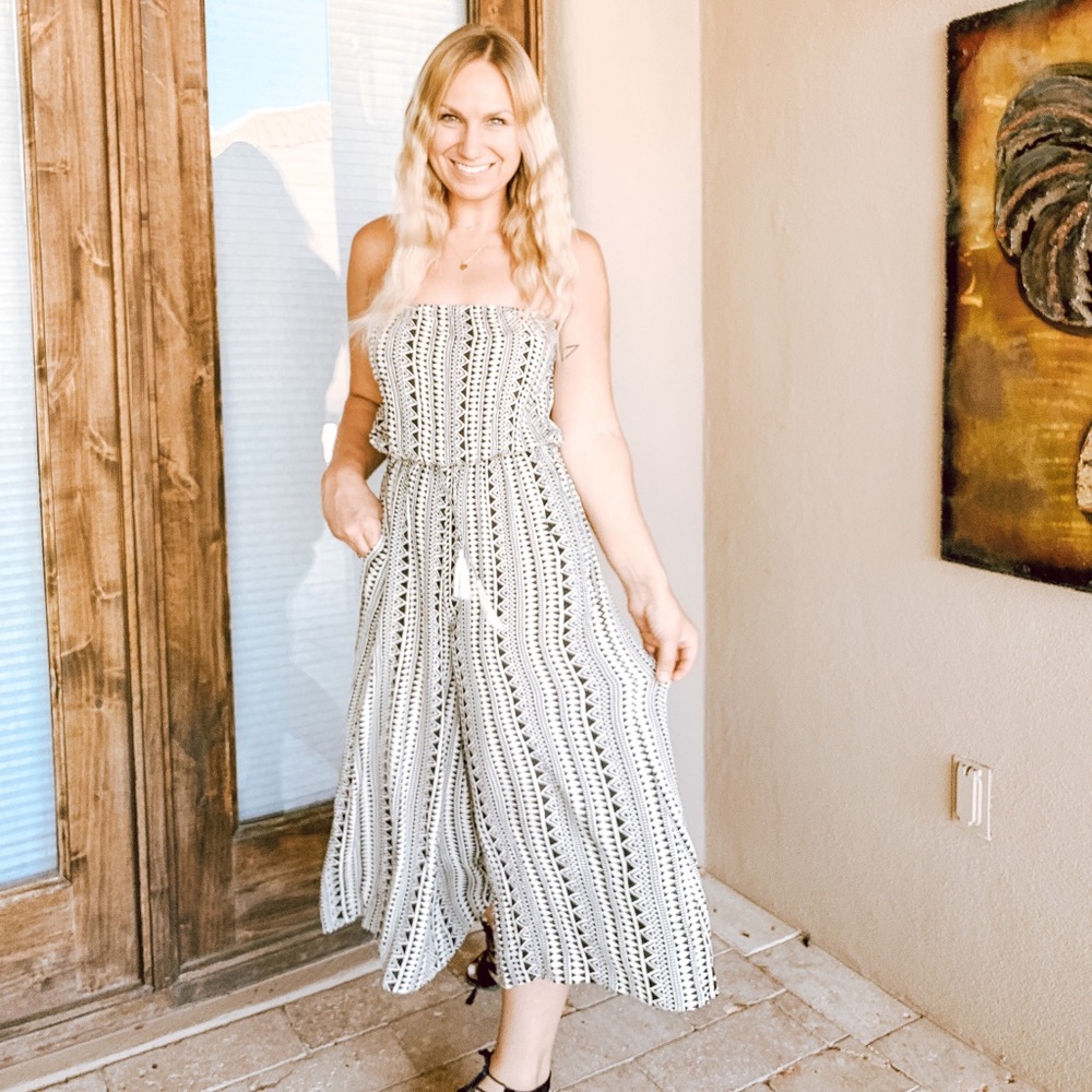 Black and white jumpsuit